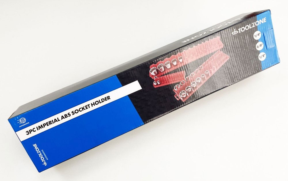 SOCKET HOLDER SET 3 PIECES ABS AF IMPERIAL RED - TOOLZONE KDPSS214 thumbnail 3