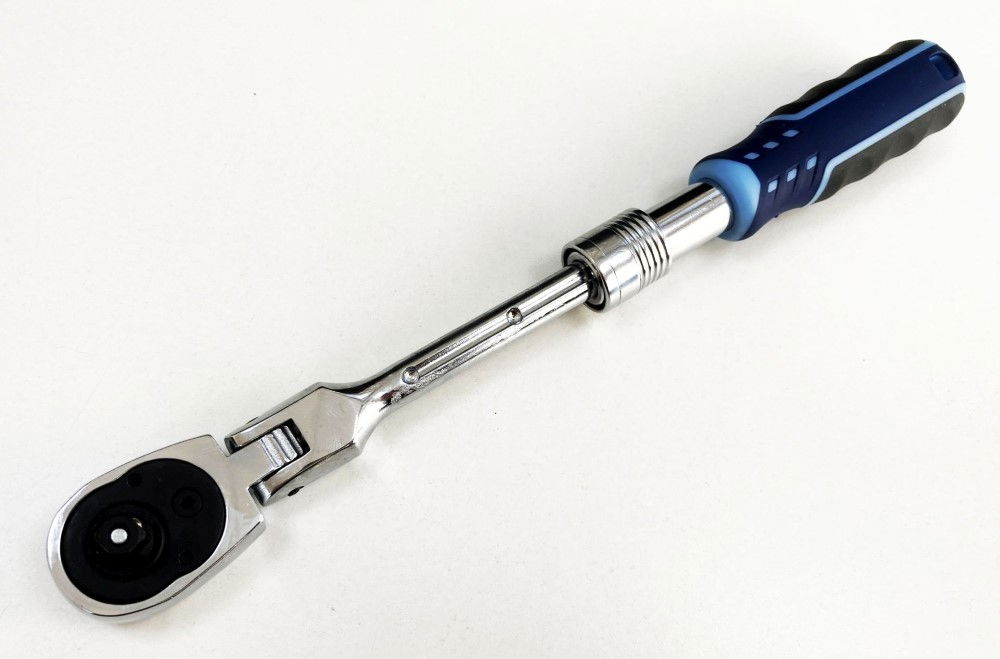 RATCHET FLEXI HEAD EXTENDABLE 1/4 DRIVE 180-230mm SOFTGRIP CRV - TOOLZONE KDPSS222 thumbnail 6