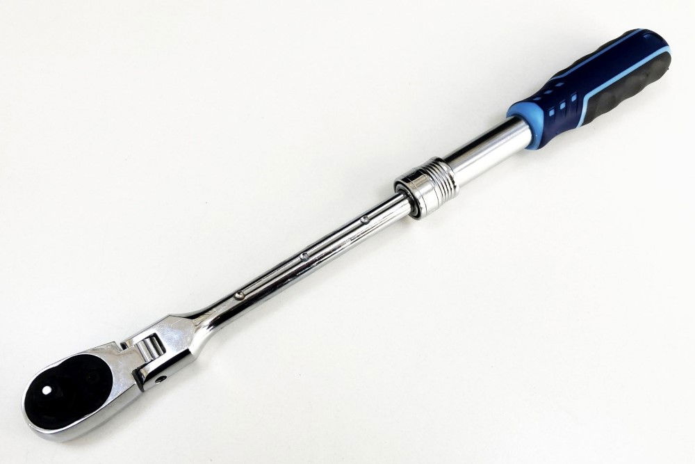 RATCHET FLEXI HEAD EXTENDABLE 3/8 DRIVE 255-355mm SOFTGRIP CRV - TOOLZONE KDPSS223 thumbnail 6