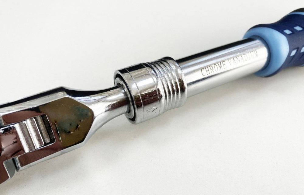 RATCHET FLEXI HEAD EXTENDABLE 3/8 DRIVE 255-355mm SOFTGRIP CRV - TOOLZONE KDPSS223 thumbnail 7