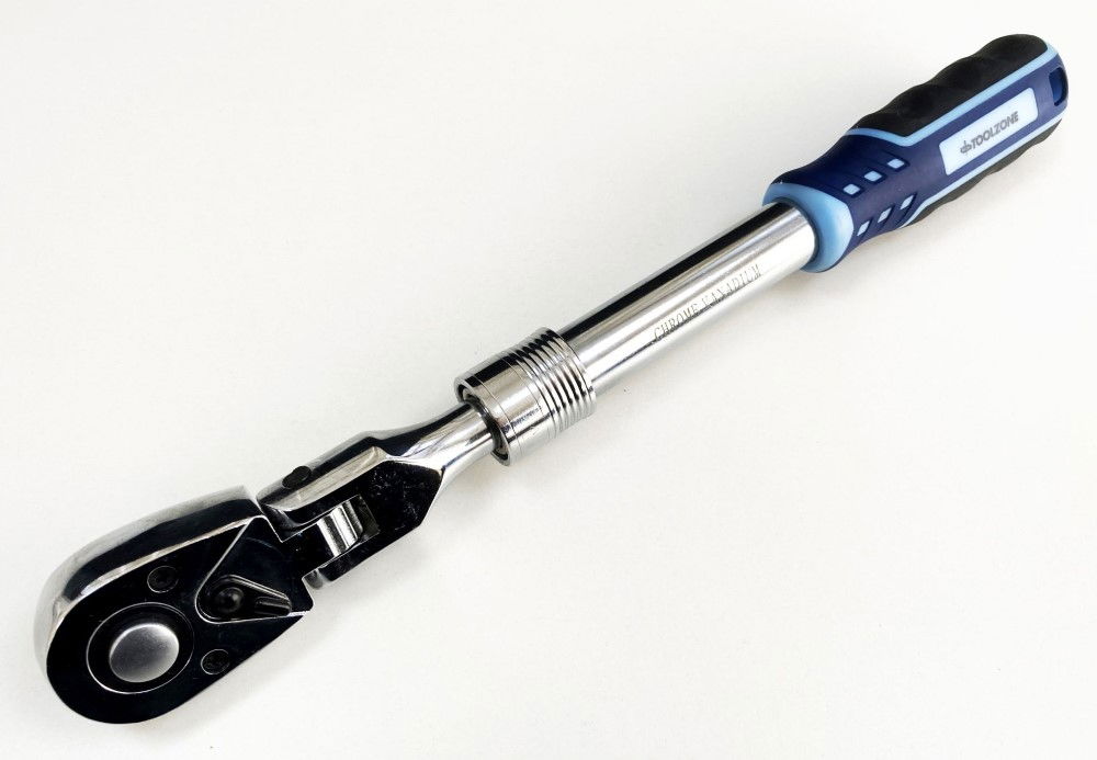 RATCHET FLEXI HEAD EXTENDABLE 1/2 DRIVE 335-480mm SOFTGRIP CRV - TOOLZONE KDPSS224 thumbnail 6
