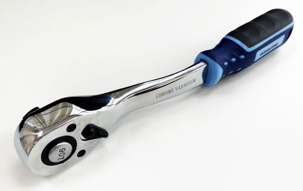 RATCHET HANDLE 1/2 DRIVE 90 TEETH 3 COLOUR CRV - TOOLZONE KDPSS232 thumbnail 5