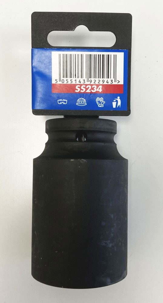 IMPACT SOCKET DEEP 1/2 DRIVE 36mm 12 POINT CR-MO 80mm BLACK PHOSPHATE - TOOLZONE KDPSS234 thumbnail 5