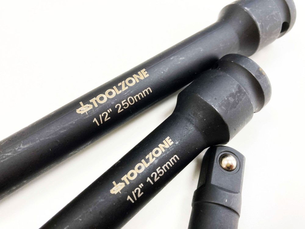 IMPACT EXTENSION BAR SET 1/2 DRIVE 3 PIECES 75mm 125mm 250mm CRV - TOOLZONE KDPSS236 thumbnail 6