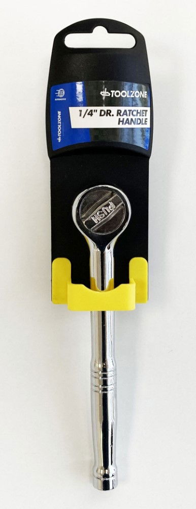 RATCHET HANDLE 1/4 DRIVE POLISHED CHROME QUICK RELEASE - TOOLZONE KDPSS239 thumbnail 2