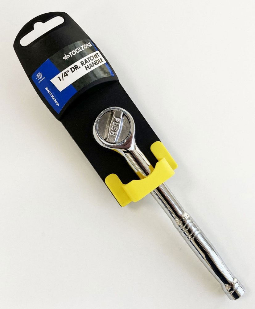 RATCHET HANDLE 1/4 DRIVE POLISHED CHROME QUICK RELEASE - TOOLZONE KDPSS239 thumbnail 3