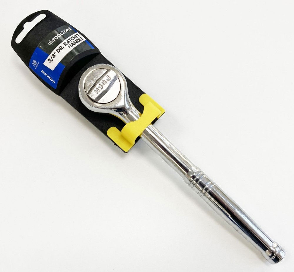 RATCHET HANDLE 3/8 DRIVE POLISHED CHROME QUICK RELEASE - TOOLZONE KDPSS240 thumbnail 3