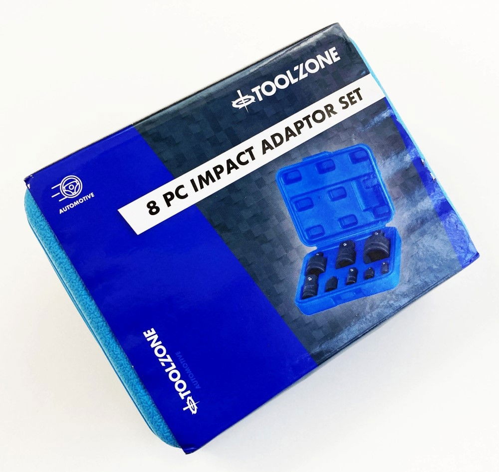 IMPACT ADAPTOR SET 8 PIECES 1/4 TO 1 DRIVE IN BLOW MOLD CASE - TOOLZONE KDPSS243 thumbnail 5