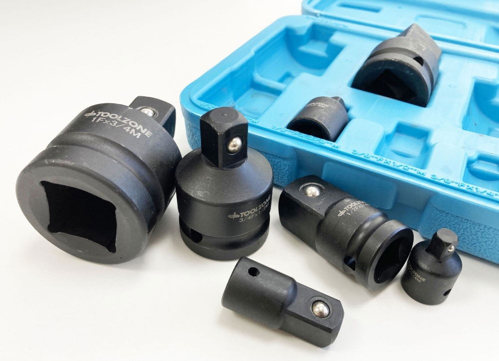 IMPACT ADAPTOR SET 8 PIECES 1/4 TO 1 DRIVE IN BLOW MOLD CASE - TOOLZONE KDPSS243 thumbnail 7