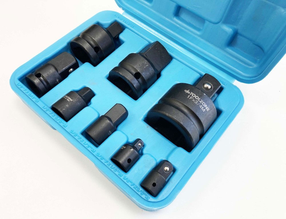 IMPACT ADAPTOR SET 8 PIECES 1/4 TO 1 DRIVE IN BLOW MOLD CASE - TOOLZONE KDPSS243 thumbnail 8