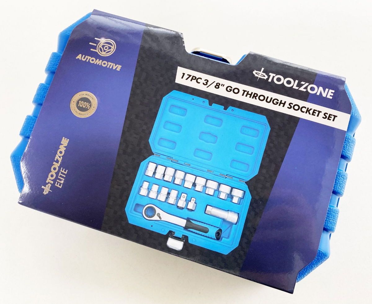 GO THROUGH SOCKET SET 17 PIECES 3/8 AND 1/2 DRIVE 10mm-24mm IN CASE - TOOLZONE KDPSS262 thumbnail 4