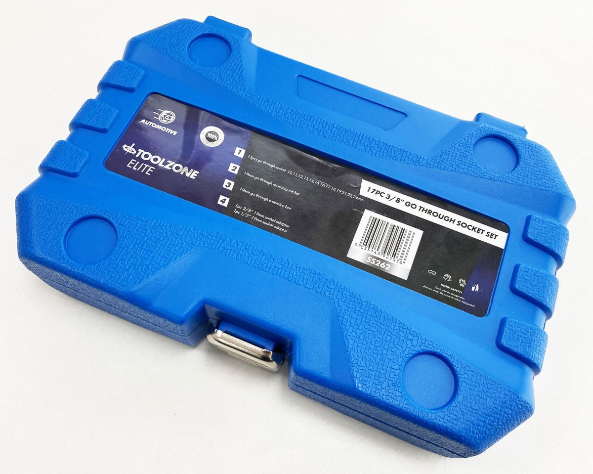 GO THROUGH SOCKET SET 17 PIECES 3/8 AND 1/2 DRIVE 10mm-24mm IN CASE - TOOLZONE KDPSS262 thumbnail 6