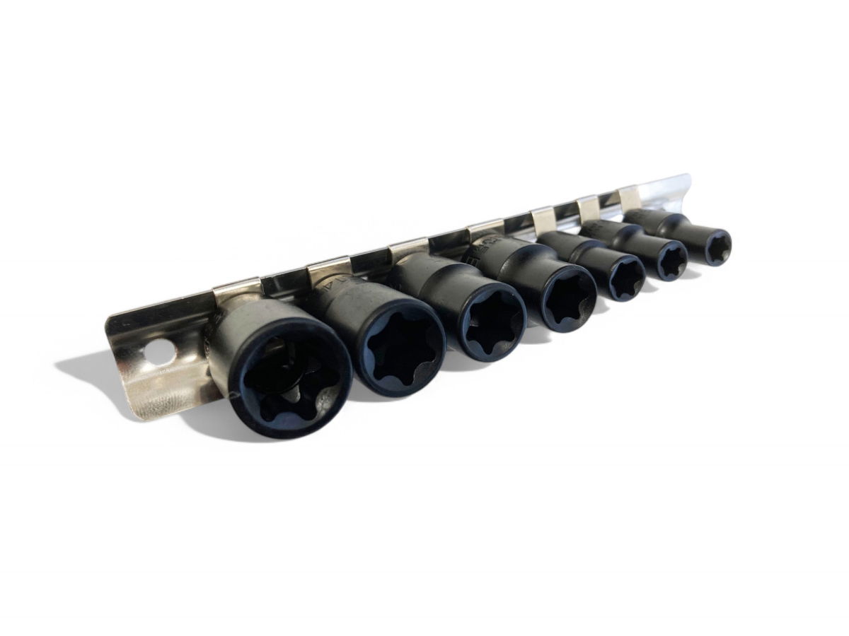 IMPACT FEMALE STAR SOCKET SET 7 PIECES 1/4 AND 3/8 DRIVE CHROME VANADIUM - TOOLZONE KDPSS264 thumbnail 5