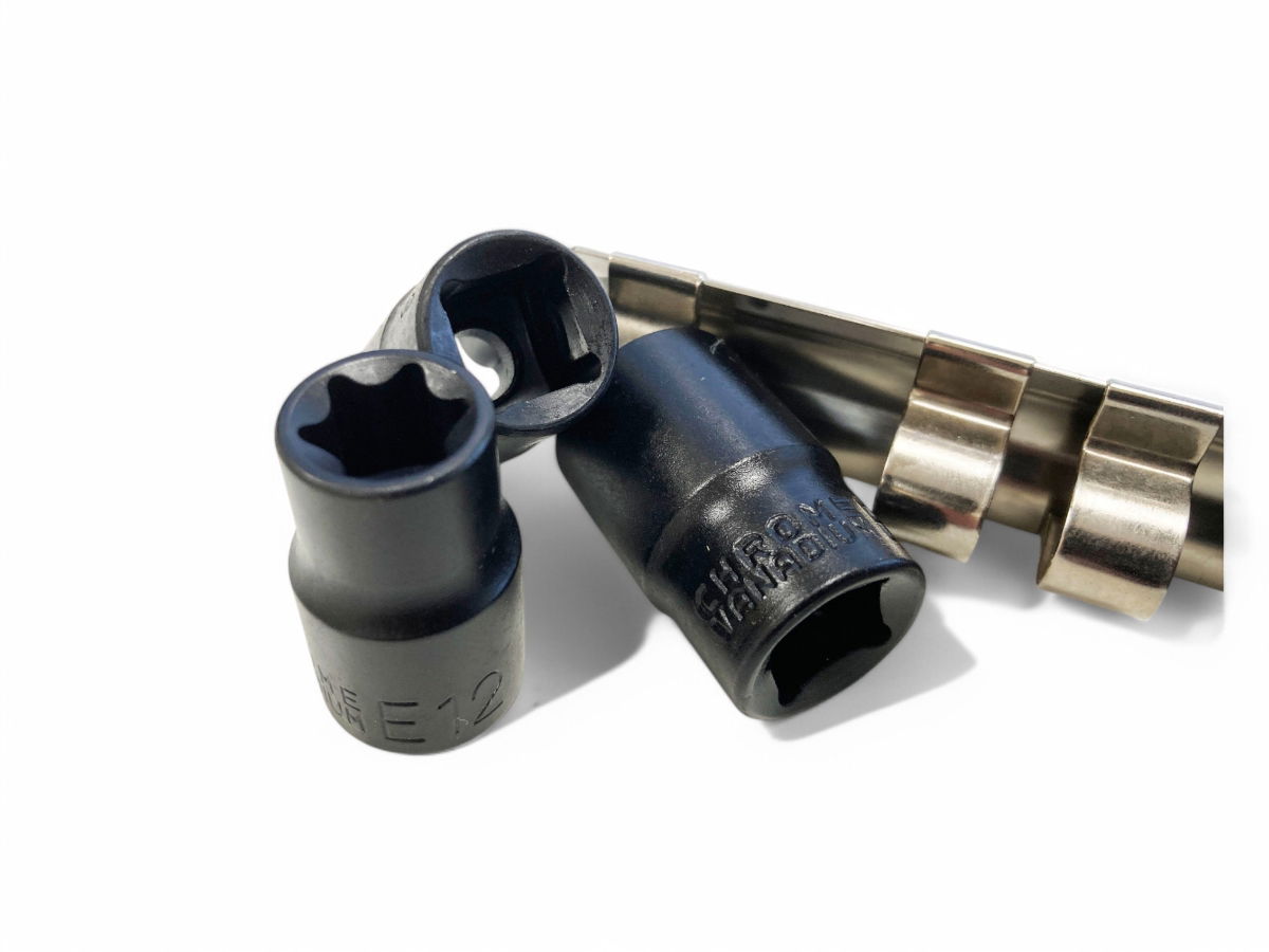 IMPACT FEMALE STAR SOCKET SET 7 PIECES 1/4 AND 3/8 DRIVE CHROME VANADIUM - TOOLZONE KDPSS264 thumbnail 7