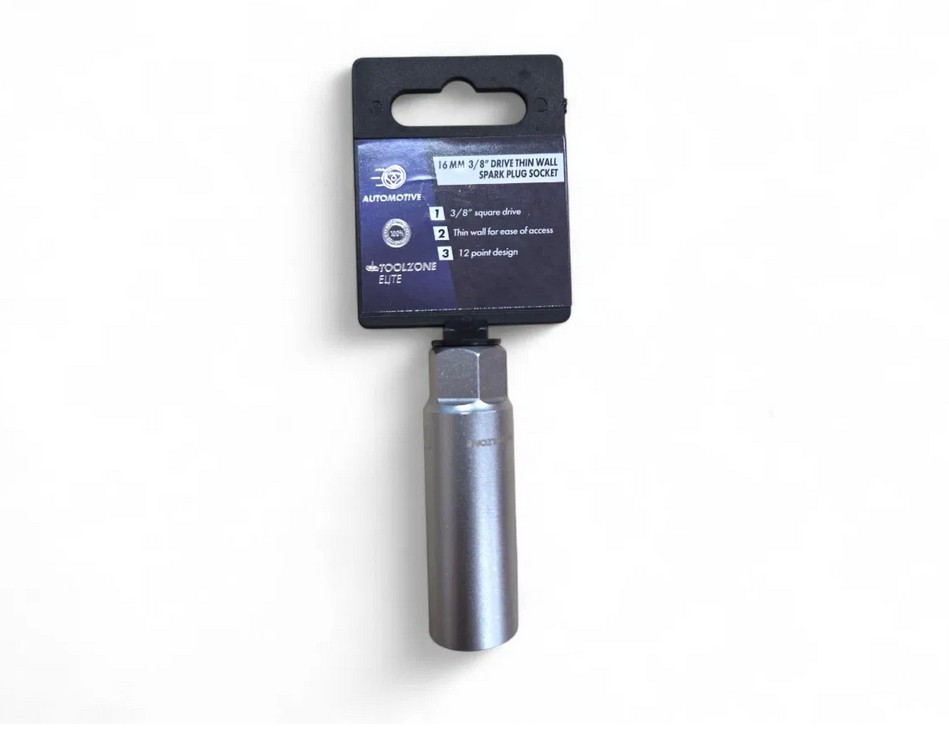 3/8 THIN WALL 16mm SPARK PLUG SOCKET - TOOLZONE KDPSS265 image 1