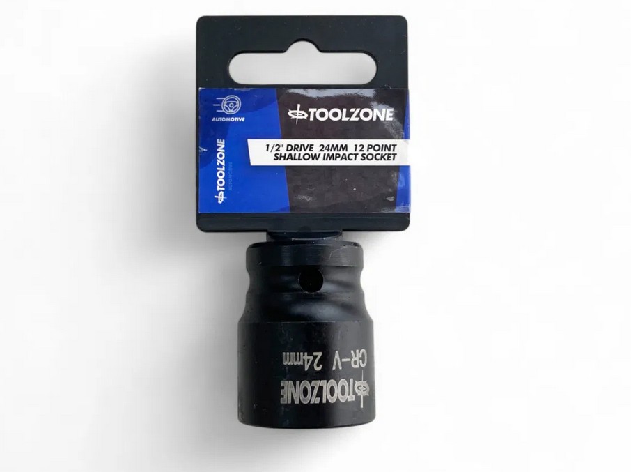24mm IMPACT SOCKET 1/2inc 12-POINT SHALLOW CR-V - TOOLZONE KDPSS270 image 1