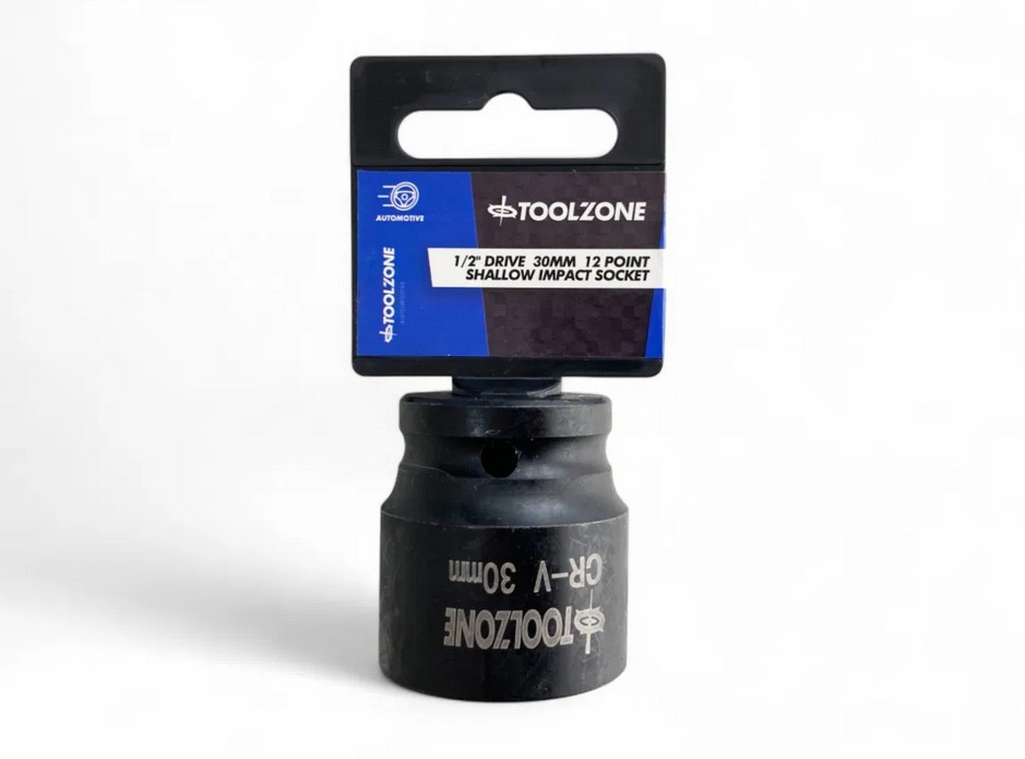 30mm IMPACT SOCKET 1/2inc 12-POINT SHALLOW CR-V - TOOLZONE KDPSS271 image 1