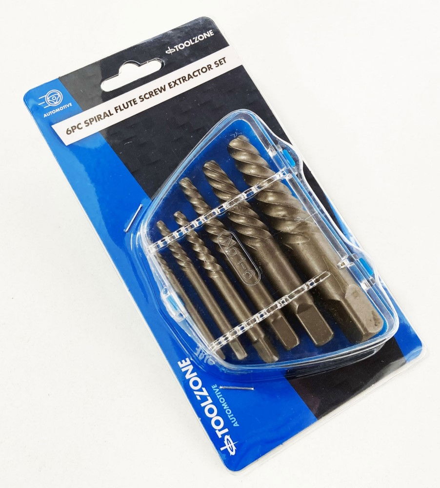 SPIRAL FLUTE SCREW EXTRACTOR SET 6 PIECES M3-M25 CHROME MOLYBDENUM - TOOLZONE KDPSS289 thumbnail 3