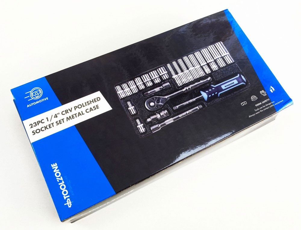 SOCKET SET 24 PIECES 1/4 DRIVE CRV POLISHED 4mm-13mm - TOOLZONE KDPSS300 thumbnail 3