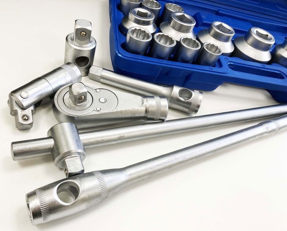 SOCKET SET 26 PIECES 3/4 AND 1 DRIVE 21mm-65mm CARBON STEEL - TOOLZONE KDPSS301 thumbnail 5