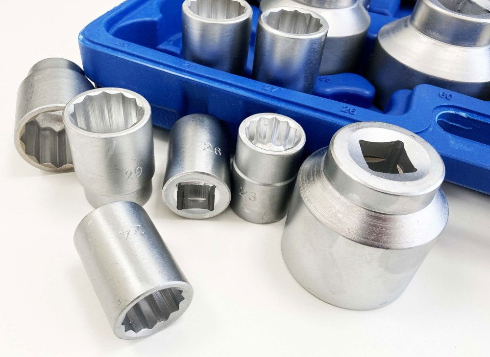 SOCKET SET 26 PIECES 3/4 AND 1 DRIVE 21mm-65mm CARBON STEEL - TOOLZONE KDPSS301 thumbnail 6