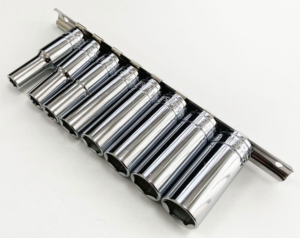 DEEP SOCKET SET 8 PIECES 3/8 DRIVE AF CRV 5/16-3/4 - TOOLZONE KDPSS303 thumbnail 4