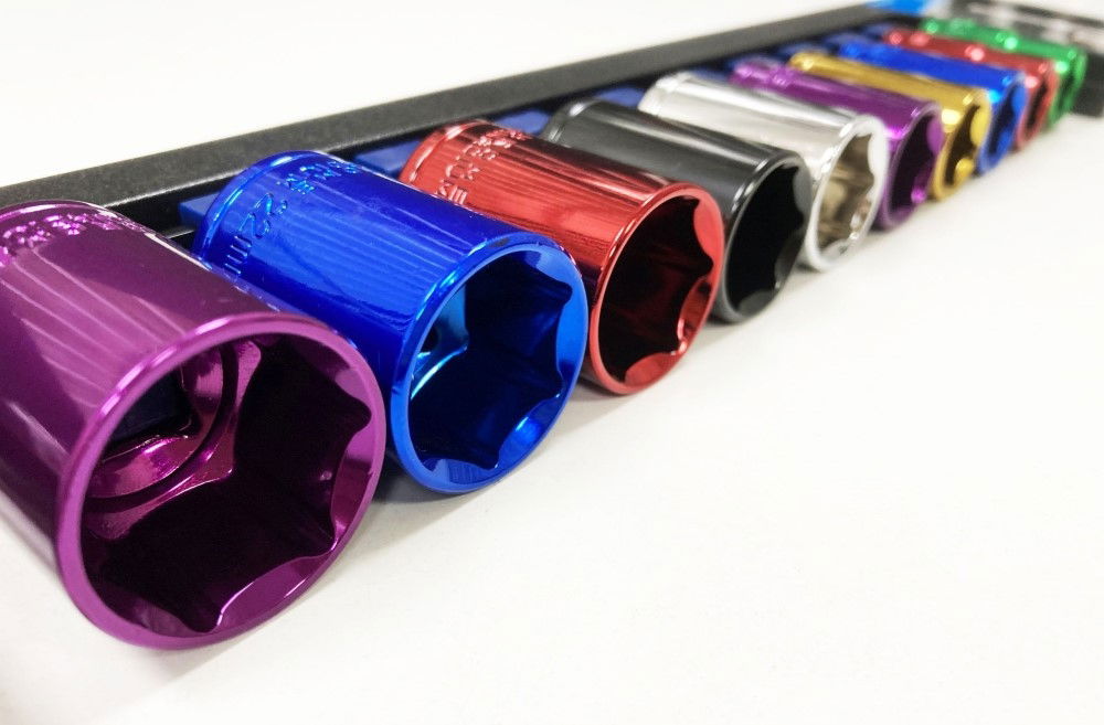 SOCKET SET 10 PIECES 1/2 DRIVE MM CRV COLOUR CODED 13mm-24mm - TOOLZONE KDPSS313 thumbnail 8