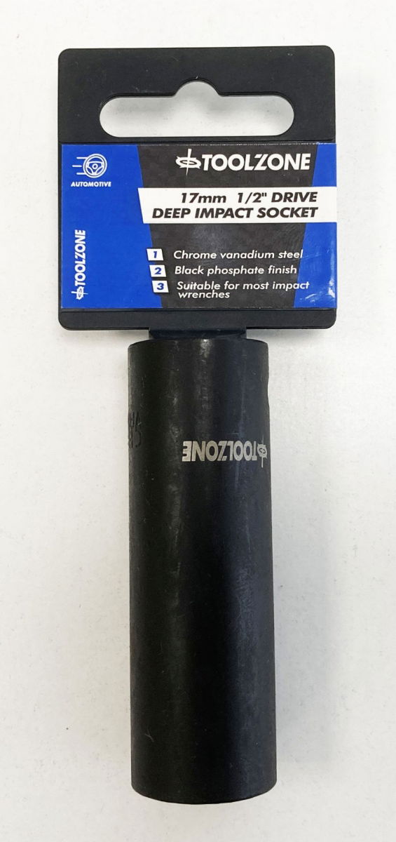 DEEP IMPACT SOCKET 17mm 1/2 DRIVE CRV - TOOLZONE KDPSS319 thumbnail 2