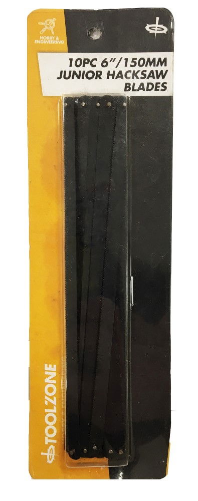 JUNIOR HACKSAW BLADES 10 PIECES HIGH CARBON STEEL - TOOLZONE KDPSW085 thumbnail 2