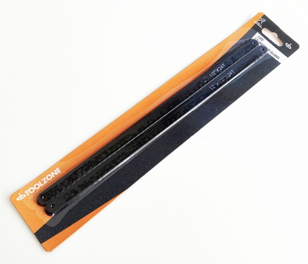 HACKSAW BLADES 12 24 TPI CARBON STEEL 12 PIECES - TOOLZONE KDPSW101 thumbnail 3