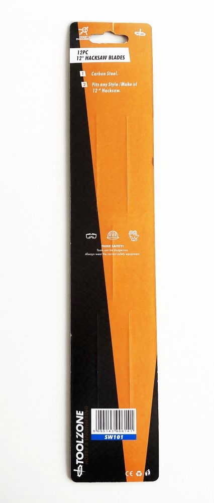 HACKSAW BLADES 12 24 TPI CARBON STEEL 12 PIECES - TOOLZONE KDPSW101 thumbnail 4