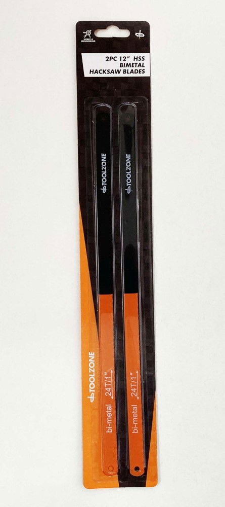 HACKSAW BLADES 12 24 TPI HSS BIMETAL 2 PIECES - TOOLZONE KDPSW115 thumbnail 2