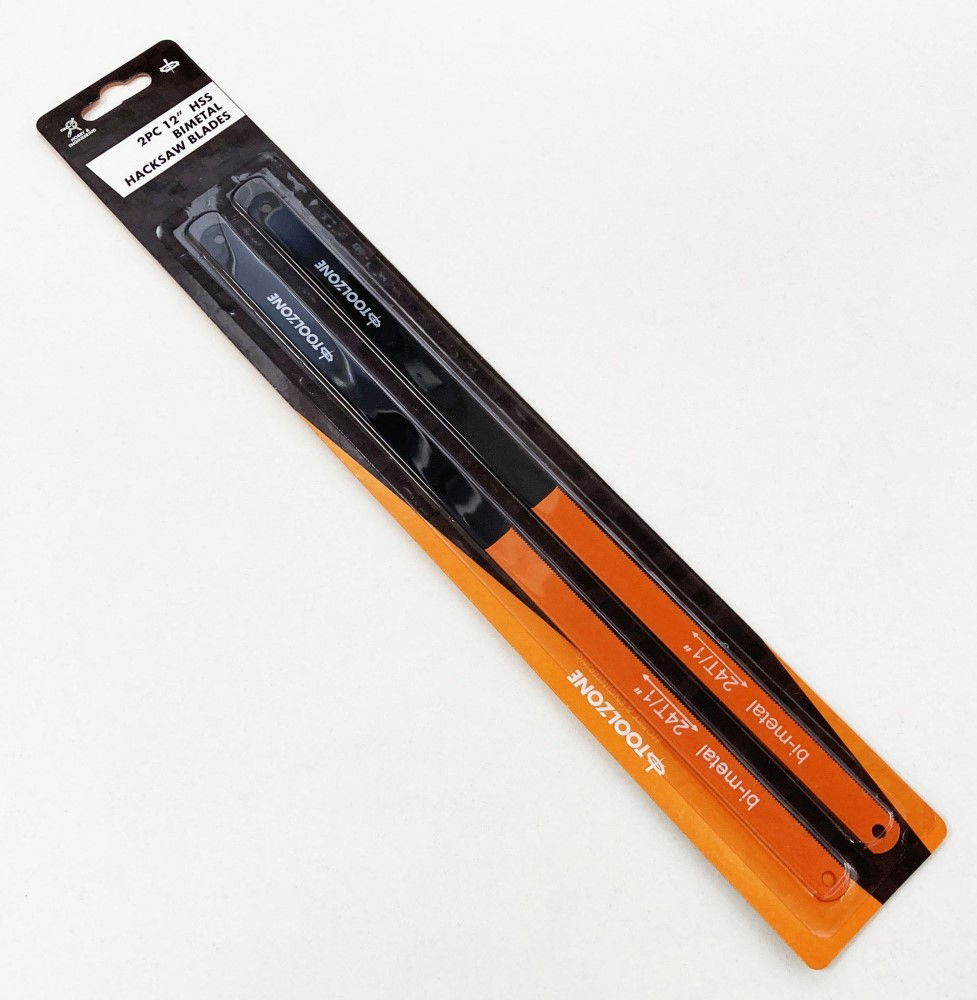 HACKSAW BLADES 12 24 TPI HSS BIMETAL 2 PIECES - TOOLZONE KDPSW115 thumbnail 3