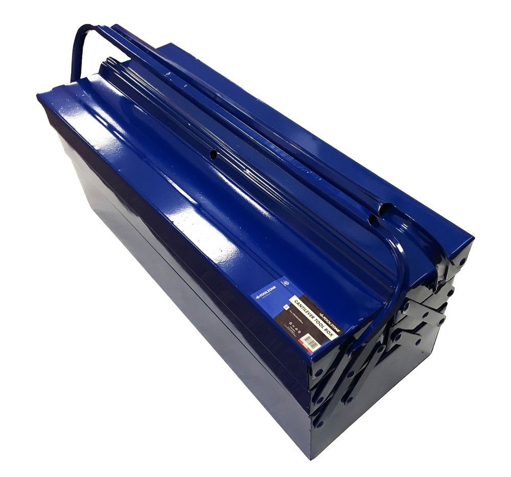 CANTILEVER TOOLBOX 530x200x200mm WITH ORGANISER AND TRAY - TOOLZONE KDPTB006 thumbnail 2