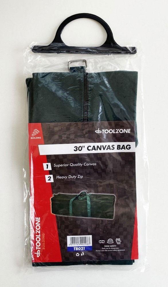 TOOLBAG 30 CANVAS ZIP CLOSURE WATER RESISTANT - TOOLZONE KDPTB021 thumbnail 2