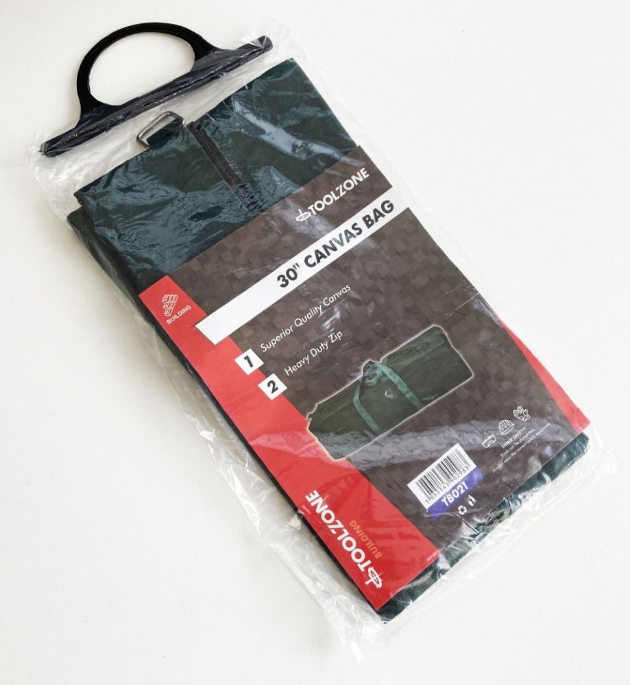 TOOLBAG 30 CANVAS ZIP CLOSURE WATER RESISTANT - TOOLZONE KDPTB021 thumbnail 3