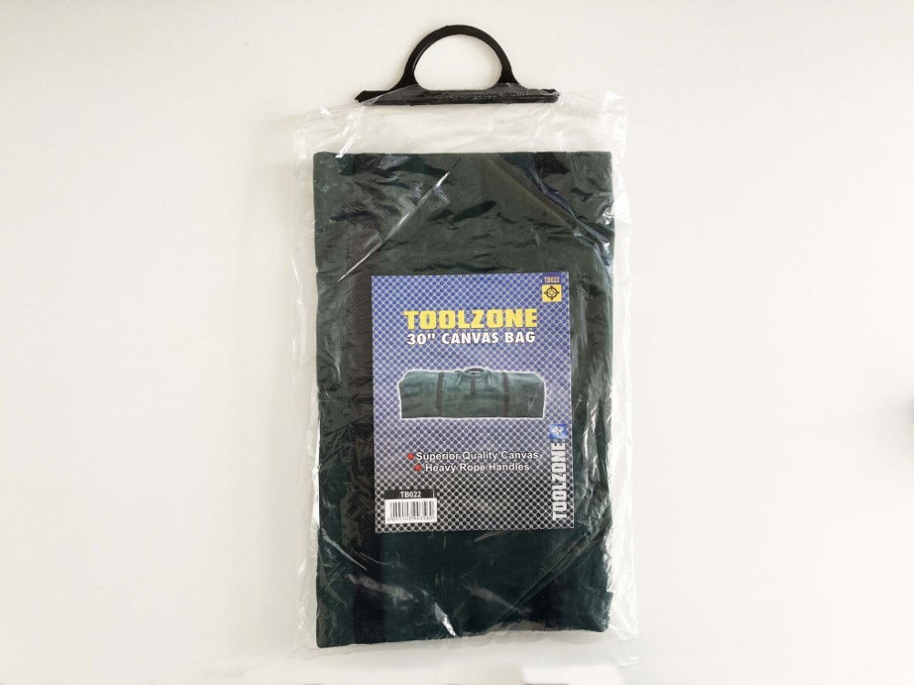 TOOLBAG 30 CANVAS ROPE HANDLE ZIP CLOSURE WATER RESISTANT - TOOLZONE KDPTB022 thumbnail 3
