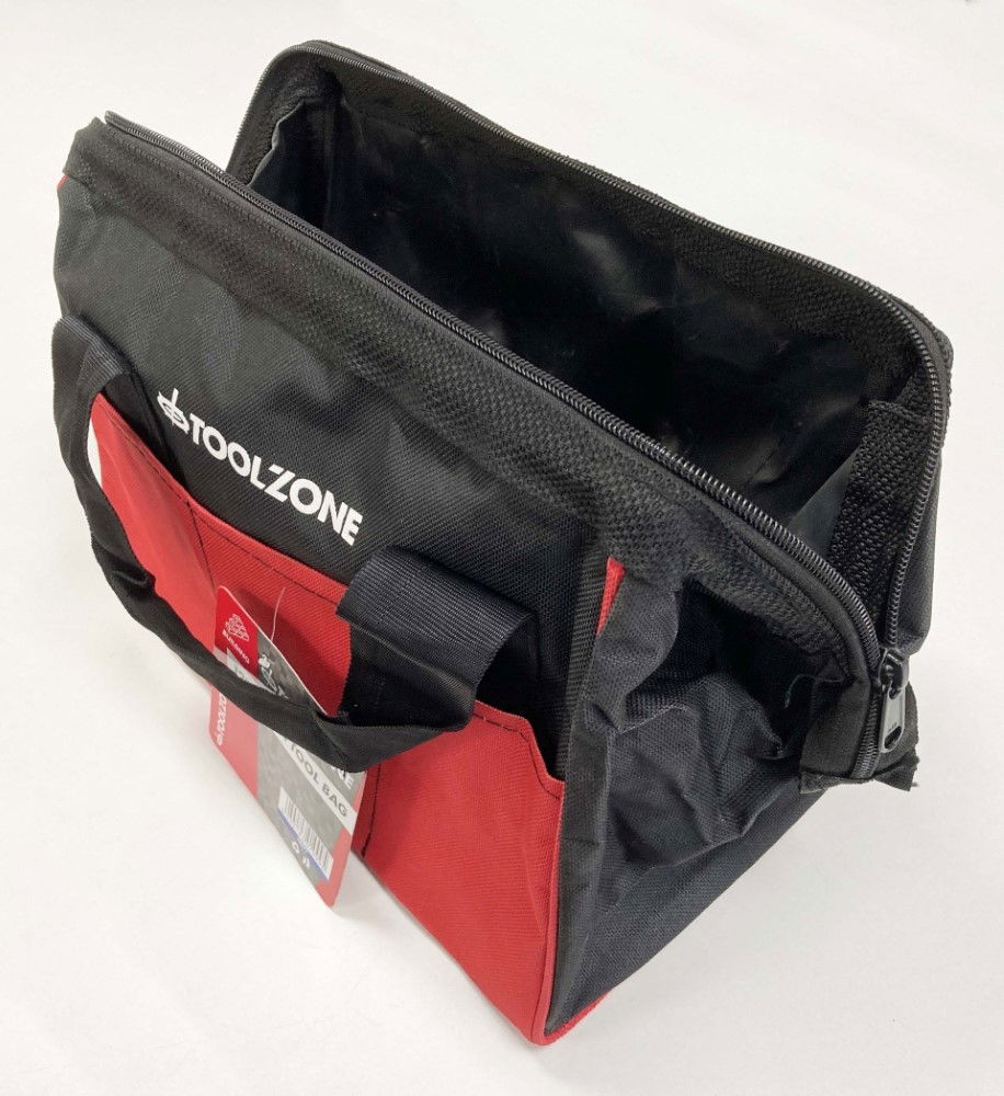 TOOLBAG WIDE OPENING 12 HEAVY DUTY NYLON WITH WIRE FRAME - TOOLZONE KDPTB077 thumbnail 4