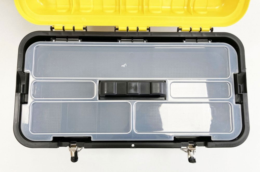 TOOLBOX STRONGO 21 HEAVY DUTY WITH METAL CLASPS AND CARRY TRAY - TOOLZONE KDPTB087 thumbnail 4