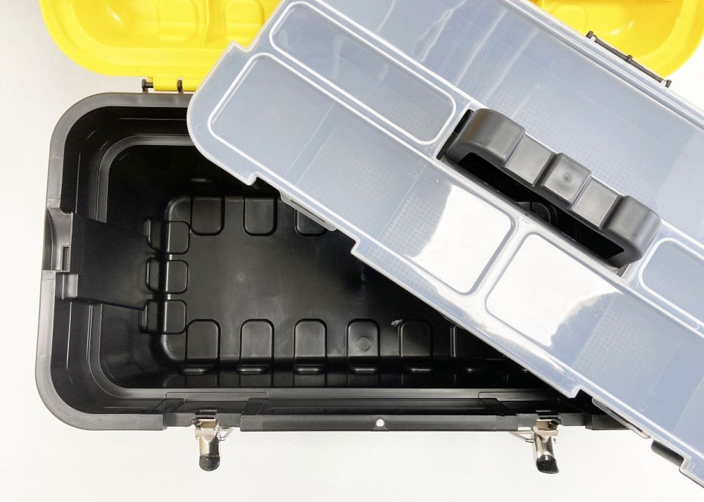 TOOLBOX STRONGO 21 HEAVY DUTY WITH METAL CLASPS AND CARRY TRAY - TOOLZONE KDPTB087 thumbnail 5