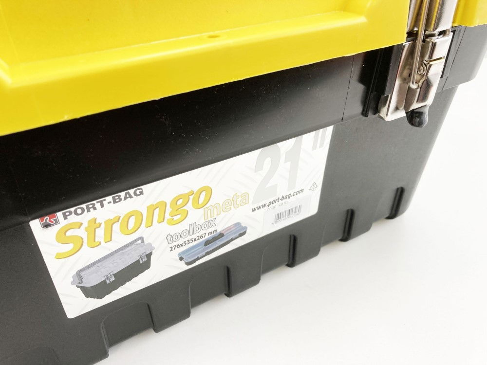 TOOLBOX STRONGO 21 HEAVY DUTY WITH METAL CLASPS AND CARRY TRAY - TOOLZONE KDPTB087 thumbnail 6