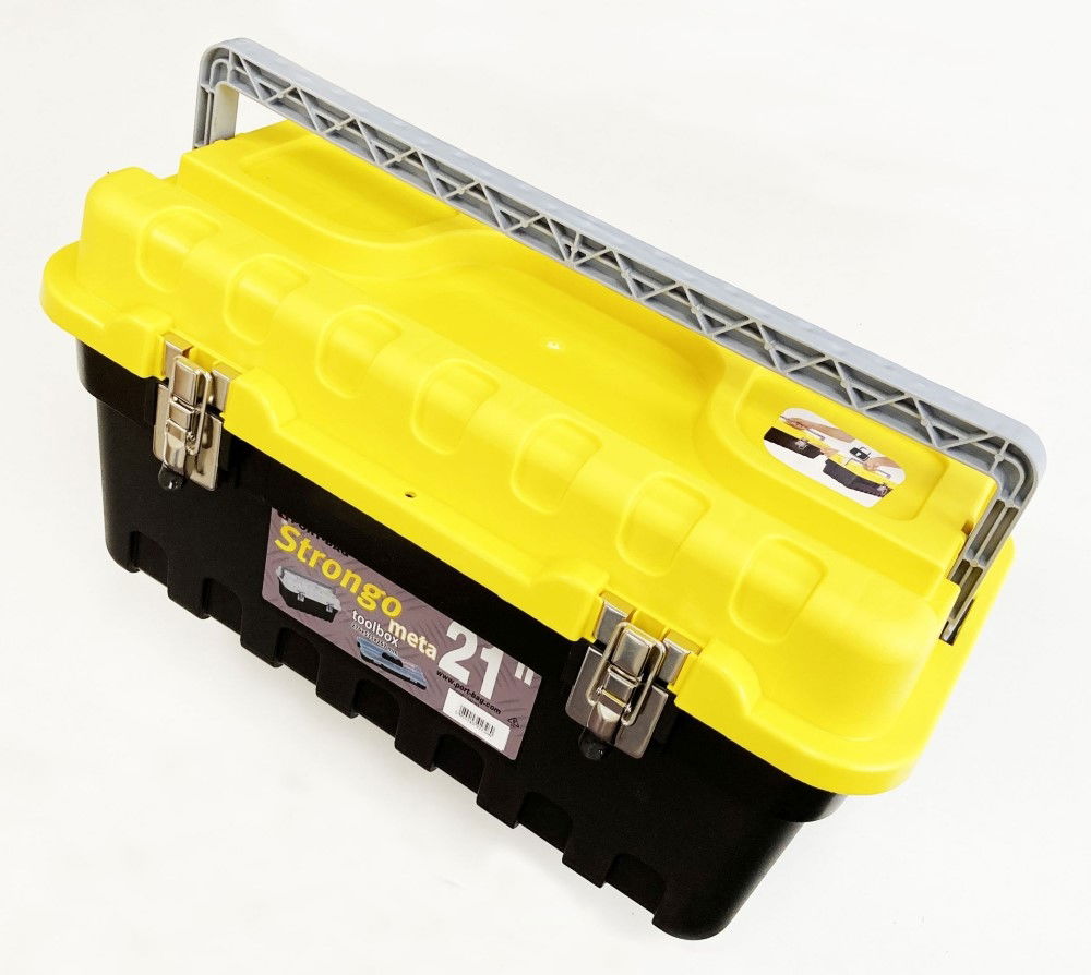 TOOLBOX STRONGO 21 HEAVY DUTY WITH METAL CLASPS AND CARRY TRAY - TOOLZONE KDPTB087 thumbnail 8