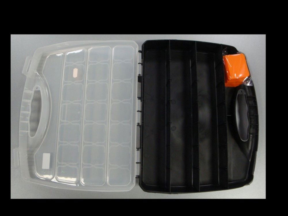 ORGANISER 380mm 22 SECTION WITH INTERCHANGEABLE DIVIDERS AND CLEAR LID - TOOLZONE KDPTB091 thumbnail 2