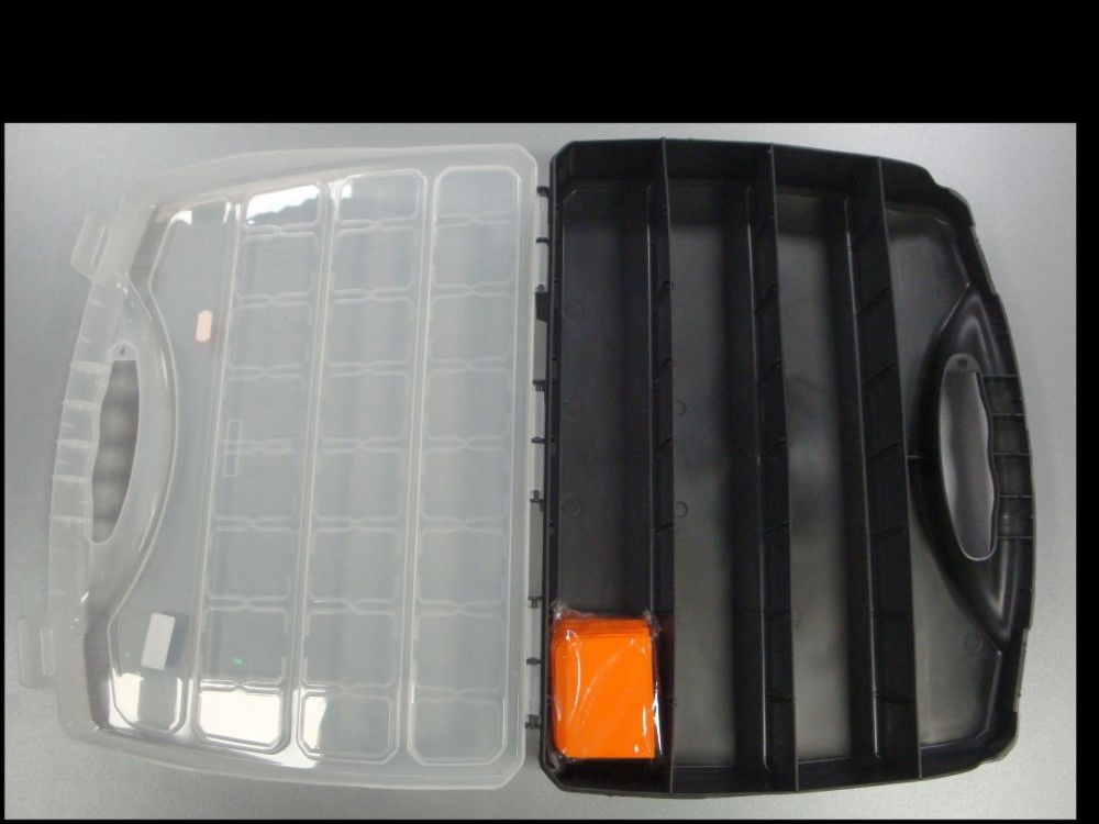 ORGANISER 480mm 25 SECTION WITH INTERCHANGEABLE DIVIDERS AND CLEAR LID - TOOLZONE KDPTB092 thumbnail 2