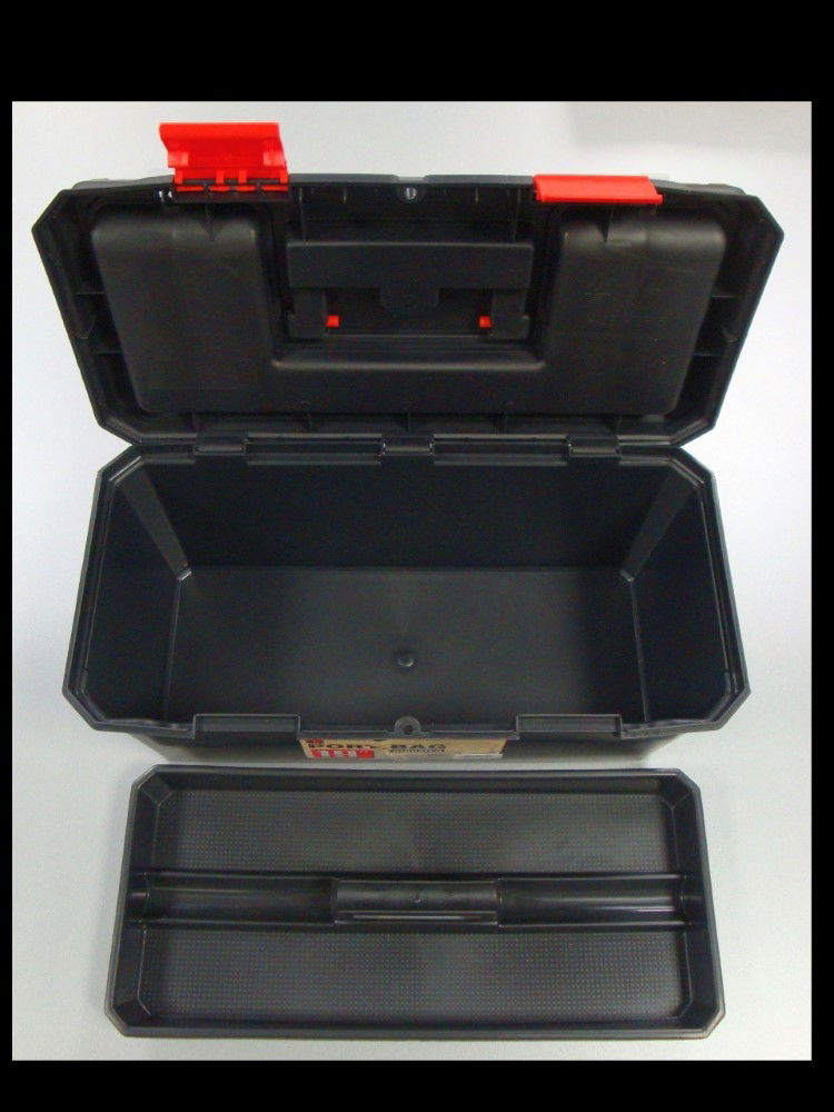 TOOLBOX MAESTRO 19 WITH ORGANISER SECTIONS AND CARRY TRAY - TOOLZONE KDPTB095 thumbnail 2