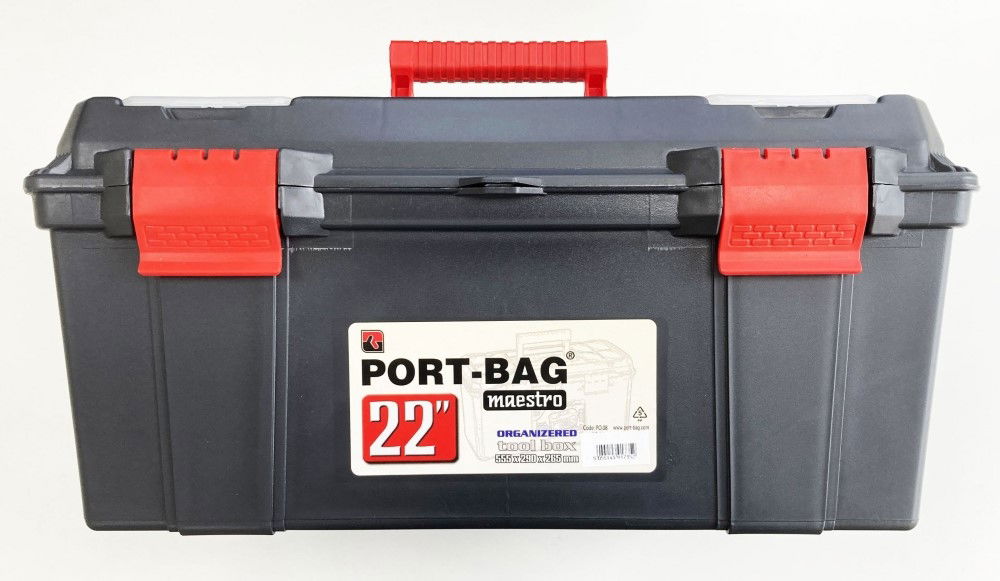 TOOLBOX MAESTRO 22 WITH ORGANISER LIDS AND CARRY TRAY - TOOLZONE KDPTB096 thumbnail 2