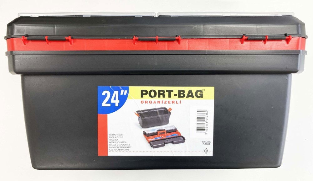 TOOLBOX MAESTRO 24 WITH ORGANISER LIDS AND CARRY TRAY - TOOLZONE KDPTB097 thumbnail 2