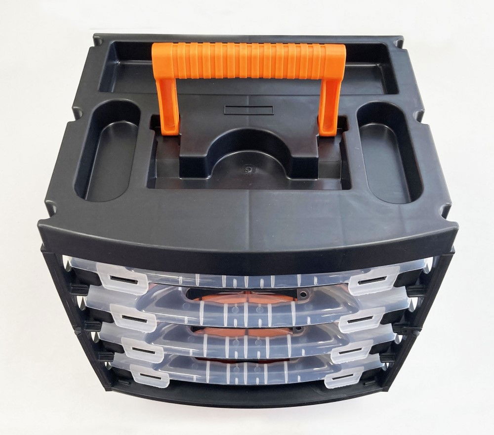 ORGANISER SET 4 TRAY POLY WITH REMOVABLE INNER COMPARTMENTS - TOOLZONE KDPTB098 thumbnail 6