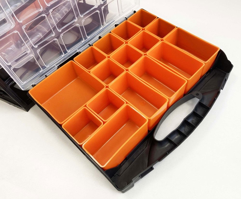 ORGANISER SET 4 TRAY POLY WITH REMOVABLE INNER COMPARTMENTS - TOOLZONE KDPTB098 thumbnail 9