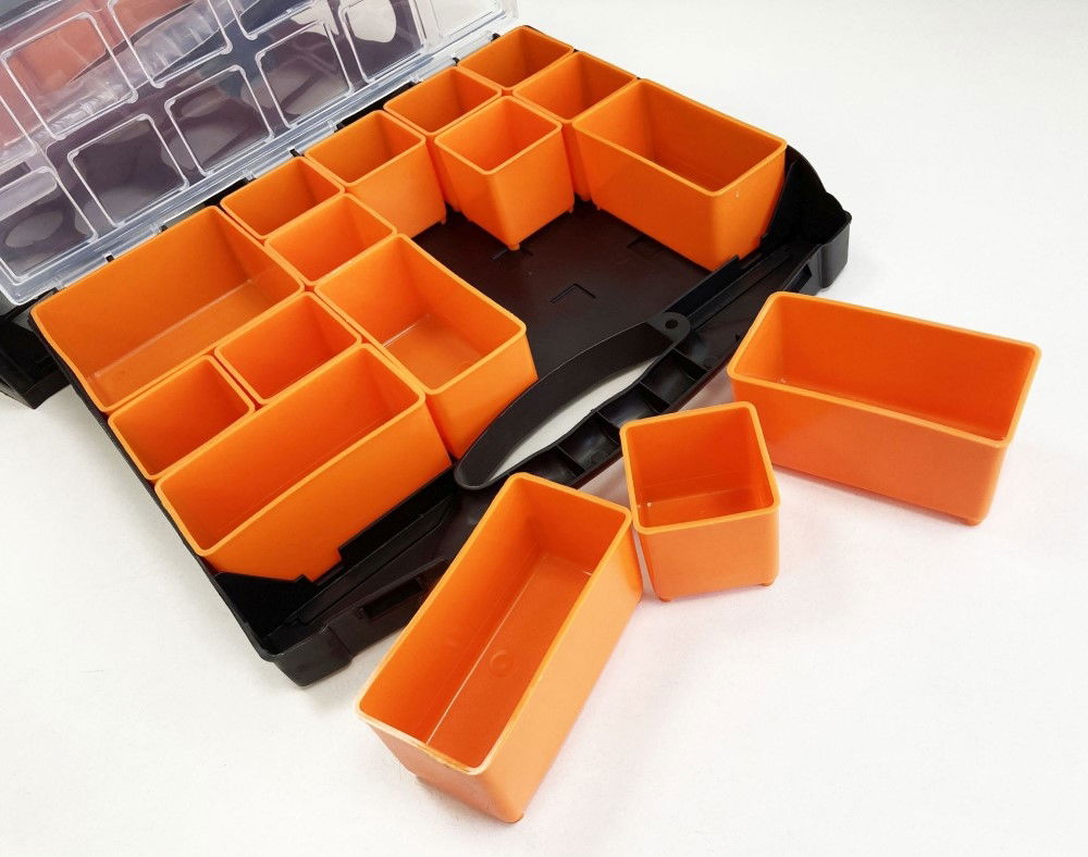 ORGANISER SET 4 TRAY POLY WITH REMOVABLE INNER COMPARTMENTS - TOOLZONE KDPTB098 thumbnail 10